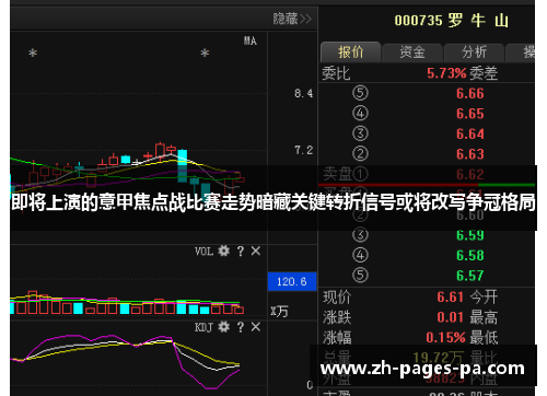 即将上演的意甲焦点战比赛走势暗藏关键转折信号或将改写争冠格局